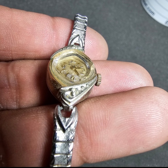 Vintage Bulova M5 Ladies Mechanical Wind Cocktail Watch 10k R.G.P Working - Picture 2 of 11